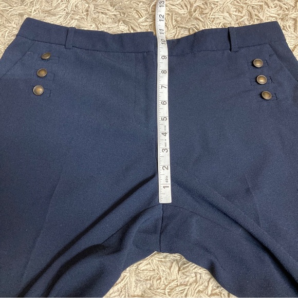 The Limited Navy Blue Sailor Front Cassidy Fit Crop Pants No Tag Medium - Picture 7 of 8